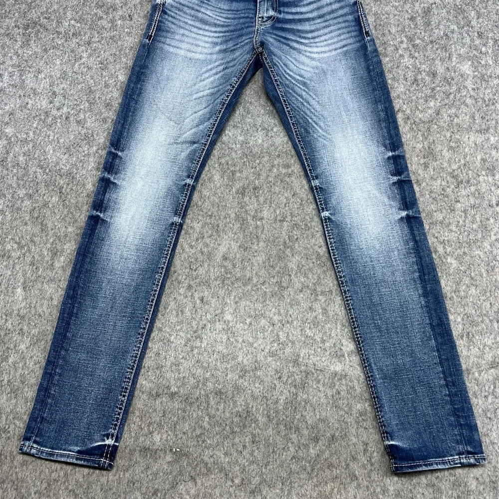 BKE Alec Jeans Mens 28R Blue Medium Wash Skinny Slim Stretch Denim Pants 28x32